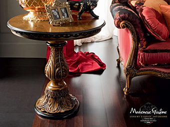 Round Solid Wood Coffee Table Modenese Luxury Interiors 12613 factory MODENESE GASTONE from Italy