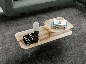 Glass coffee table Blendie 1416 LAGO Glass coffee table Blendie 1416 LAGO factory LAGO from Italy