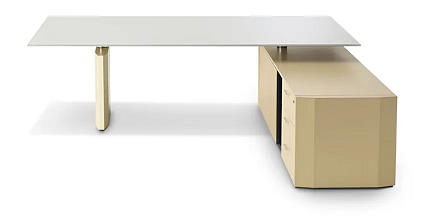 L-shaped wooden executive desk with drawers I 4 Mariani Symetria factory i 4 Mariani from Italy. Foto №2