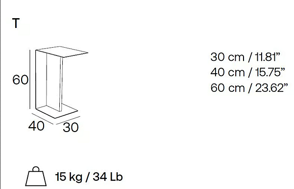 Rectangular side table Sir Pent T Adrenalina TVL104125 factory ADRENALINA from Italy. Foto №6