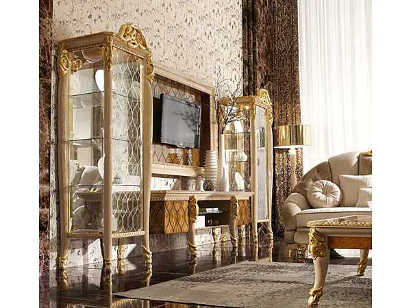 TV cabinet in wood with storage A.R. Arredamenti Harmony factory A.R.ARREDAMENTI SRL from Italy. Foto №4