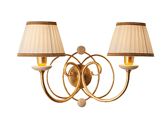 Brass wall lamp with fabric shade MARIONI SON 01711/2 Brass wall lamp with fabric shade MARIONI SON 01711/2 factory MARIONI from Italy