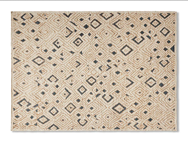Handmade jute rug with geometric patterns CASSINA Tenere Policromo factory CASSINA from Italy. Foto №2