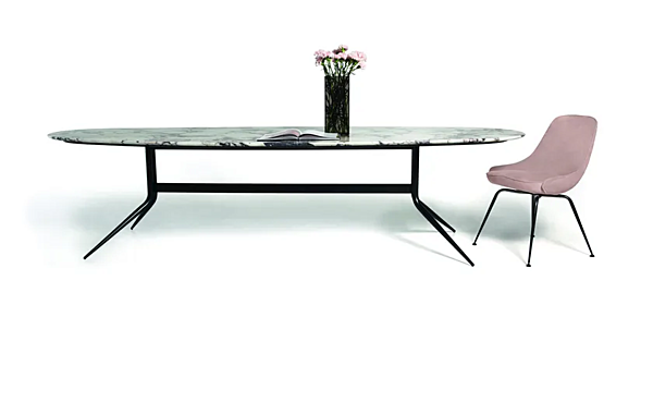 Dining table marble or MDF 1500 Swing VIBIEFFE factory VIBIEFFE from Italy. Foto №2