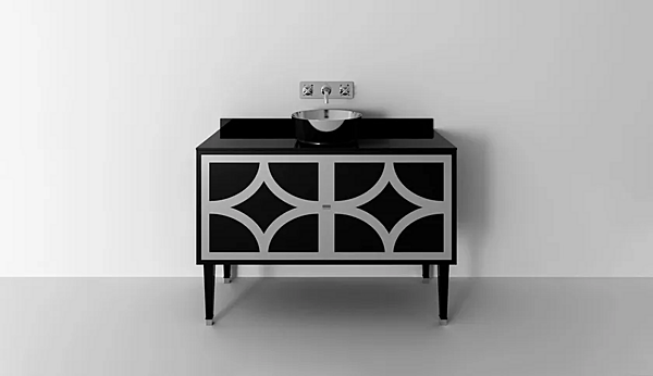 Floor standing wooden vanity unit with doors Park Avenue Cora 2A PKRCORA2AANT factory Park Avenue from Italy. Foto №2