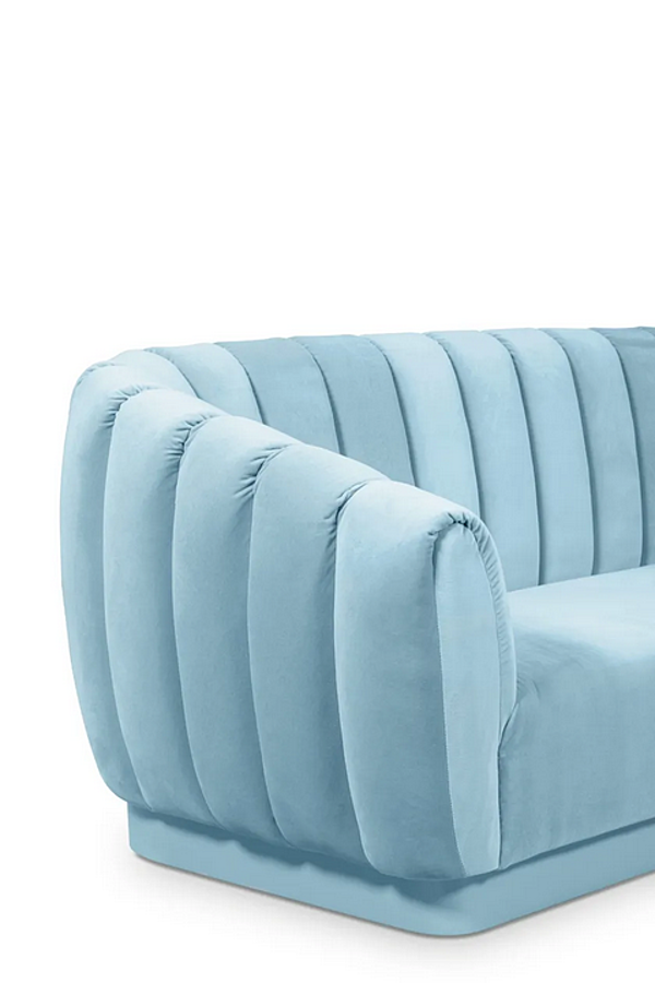 3-seater velvet sofa with soft back BRABBU OREAS factory BRABBU from Italy. Foto №6