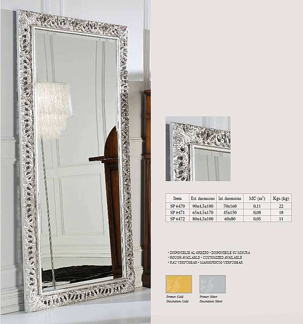 Mirror TONIN CASA SP 6470 factory TONIN CASA from Italy. Foto №1