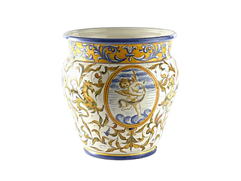 Ceramic plant pot Raffaello L_Antica Deruta RF/948/30