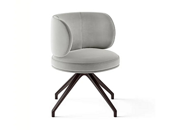Swivel upholstered fabric chair Akiko Gallotti&Radice factory Gallotti & Radice from Italy