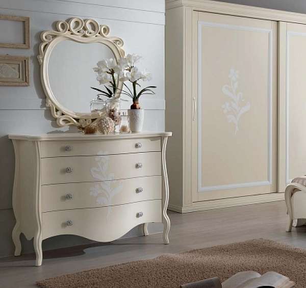 Chest of drawers EURO DESIGN LEOPARDI - laccato bianco/beige factory EURO DESIGN from Italy. Foto №1