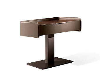 Rectangular leather bedside table with drawers GIORGETTI Corium 62380