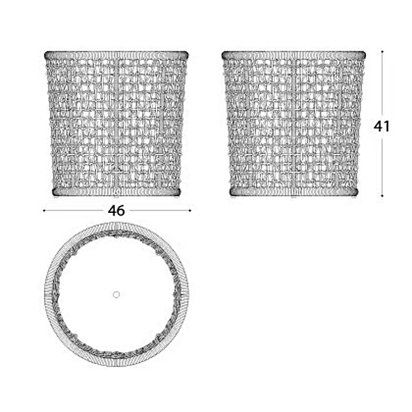 Round Synthetic Fibre Plant Pot Emma VARASCHIN 23693 factory VARASCHIN from Italy. Foto №6