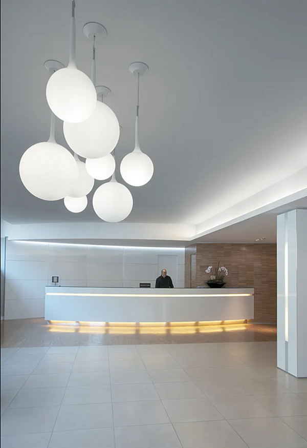 Blown Glass Pendant Lamp Castore Artemide factory Artemide from Italy. Foto №5