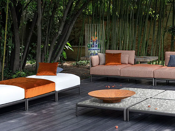 Garden side table with Palladiana top GIORGETTI Aldia 91010, 91011, 91012, 91013 factory GIORGETTI from Italy. Foto №3