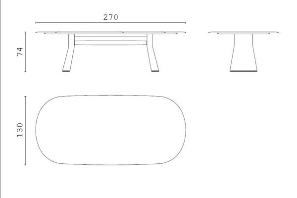 Oval wooden and marble table Talos CPRN HOMOOD factory CPRN HOMOOD from Italy. Foto №6