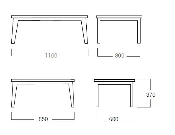 Rectangular low oak coffee table with tray Egoitaliano Bergen factory Egoitaliano from Italy. Foto №4