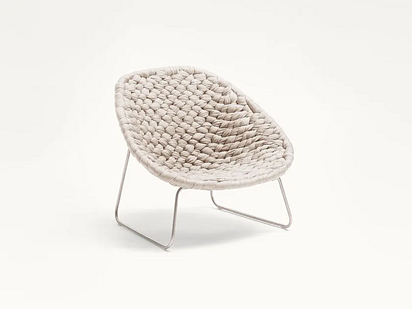 Garden Armchair Shito with Sled Base in Polyester by PAOLA LENTI B76EE factory PAOLA LENTI from Italy. Foto №1