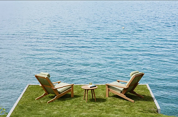 Upholstered teak garden armchair with armrests VARASCHIN Bali 2384 factory VARASCHIN from Italy. Foto №7