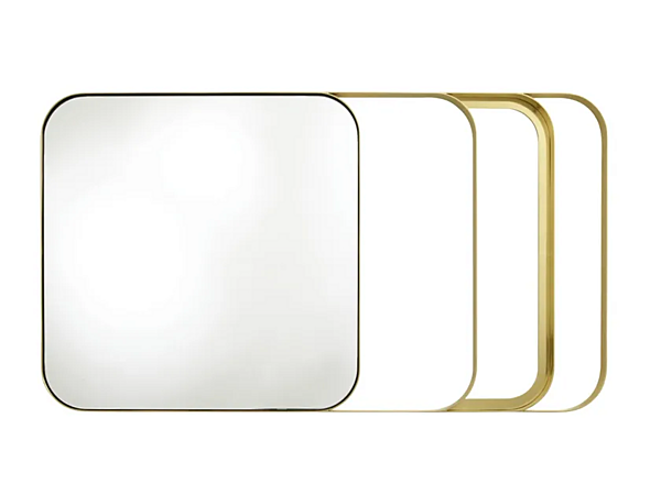 Framed Wall-Mounted Brass Mirror Good Vibes LIGNE ROSET 11250245 factory LIGNE ROSET from Italy. Foto №1