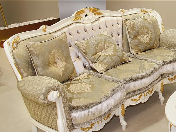 Fabric sofa with upholstered back CASA +39 La Fenice 1804/1904, 1805/1905 factory CASA +39 from Italy. Foto №5