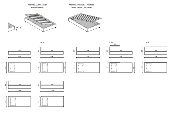 Two-Seater Sofa Bed with Upholstered Back Duomo Design Whiff factory Duomo Design from Italy. Foto №4