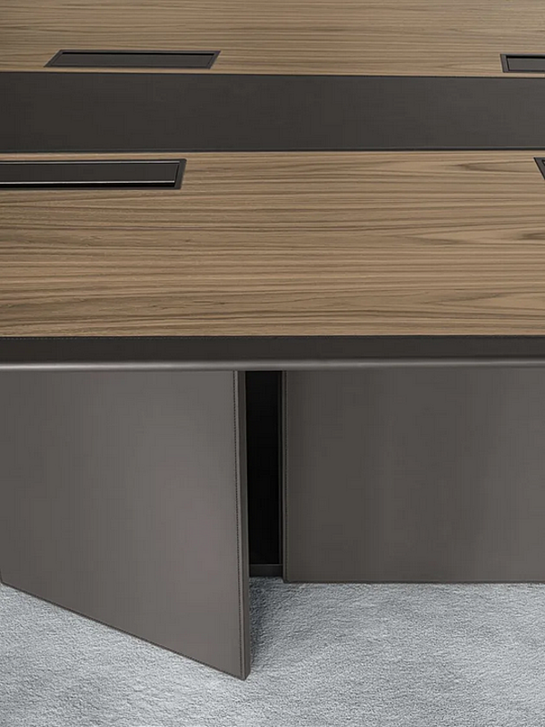 Rectangular wooden meeting table with cable management i 4 Mariani MASTER factory i 4 Mariani from Italy. Foto №9