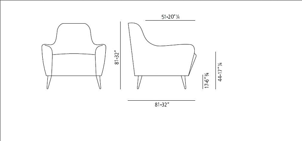 Armchair with armrests in fabric or leather VIBIEFFE 650 Nido factory VIBIEFFE from Italy. Foto №4