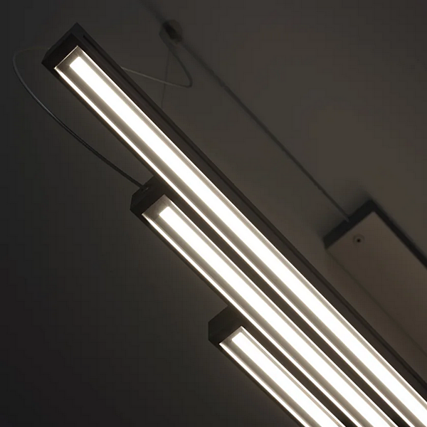 LED pendant lamp made of anodized aluminum Fabbian Glide factory Fabbian from Italy. Foto №5