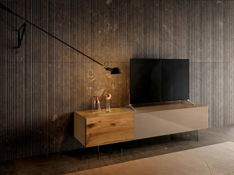 TV cabinet with wooden structure LAGO 36E8 0523 TV cabinet with wooden structure LAGO 36E8 0523 factory LAGO from Italy
