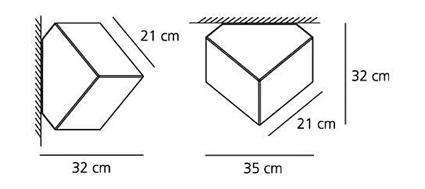 Wall Lamp and Ceiling Lamp in Thermoplastic Resin Edge by Artemide 1293010A, 1292010A factory Artemide from Italy. Foto №3