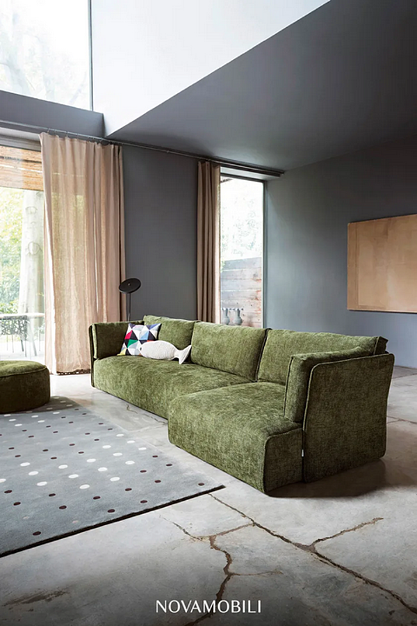 Modular sofa with upholstered back NOVAMOBILI Smuk Sofa factory NOVAMOBILI from Italy. Foto №2
