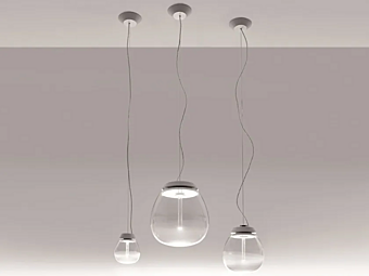 LED pendant lamp made of blown glass Empatia Artemide