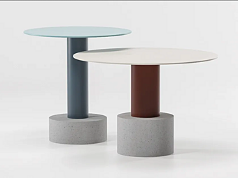 Round coffee table in aluminum KETTAL Roll