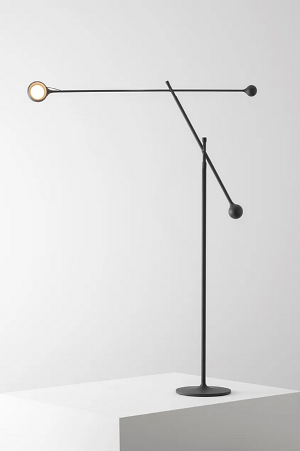 Adjustable Metal Floor Lamp with Swing Arm Artemide IXA factory Artemide from Italy. Foto №3