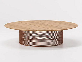 Teak garden side table mesh KETTAL