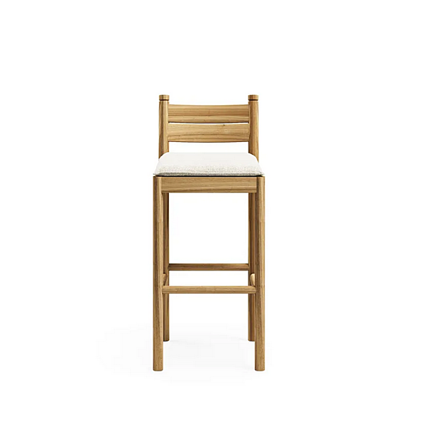 Wooden garden stool with backrest Apache Atmosphera factory ATMOSPHERA from Italy. Foto №3