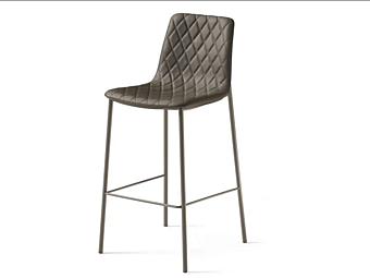 High leather stool with back Eforma Lenny High leather stool with back Eforma Lenny factory Eforma from Italy