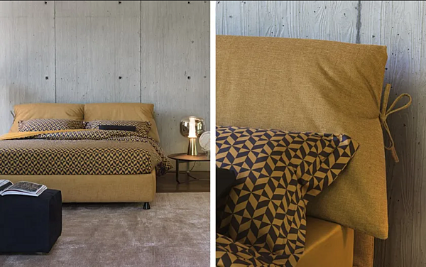 Double bed with removable cover Nathalie Flou factory Flou from Italy. Foto №8