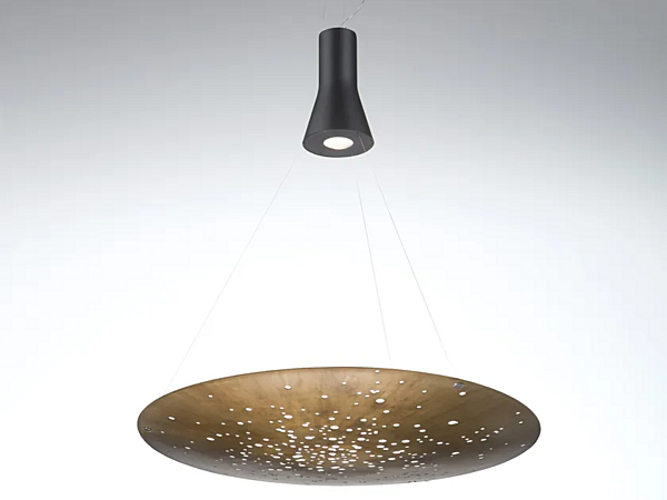 LED pendant lamp metal Fabbian Lens F46 factory Fabbian from Italy. Foto №1
