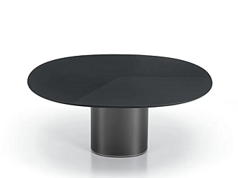 Oval dining table Holo Pillar Kristalia