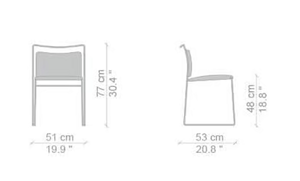 Stackable Metal Chair Tulu CASSINA factory CASSINA from Italy. Foto №7