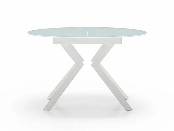 Extending round glass table SEDIT Zoe collection factory SEDIT from Italy. Foto №1