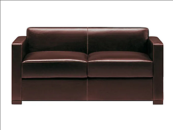 Two Seater Sofa with Upholstered Back POLTRONA FRAU Linea A factory POLTRONA FRAU from Italy