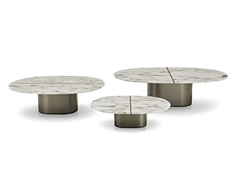 Oval marble coffee table for living room i 4 Mariani Giotto