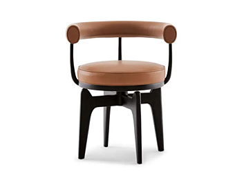 Swivel leather chair with armrests CASSINA Indochine Swivel leather chair with armrests CASSINA Indochine factory CASSINA from Italy