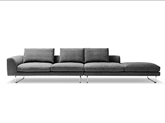 Modular 4 Seater Fabric Sofa with Soft Backrest i 4 Mariani Add Look