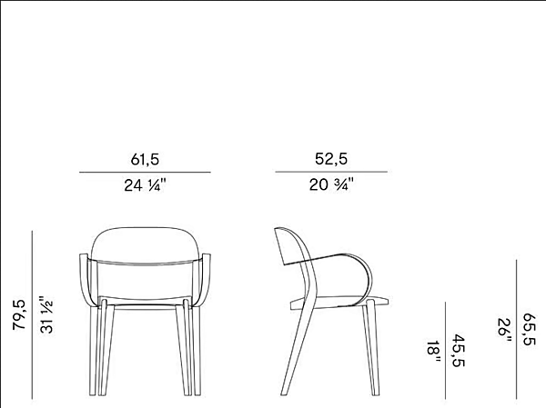 Stackable straw chair with armrests Potocco Minima 949 PC 949/PC factory POTOCCO from Italy. Foto №5