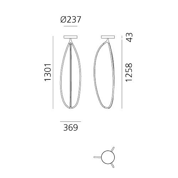 Ceiling Lamp Aluminium and Silicone Artemide Arrival factory Artemide from Italy. Foto №8