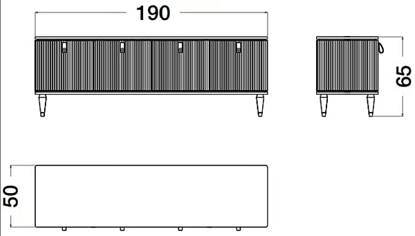 Wooden Cocoon Sideboard with Doors CPRN HOMOOD C329, C333 factory CPRN HOMOOD from Italy. Foto №4