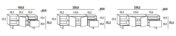 Glass sideboard 36E8 by LAGO factory LAGO from Italy. Foto №3